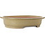 Maceta ovalada para bonsái beige de Seizan (Reihou, Kataoka Katsushi, maestro del horno Seizan) - 520 x 422 x 115 mm