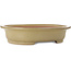 Oval beige bonsai pot by Seizan (Reihou, Kataoka Katsushi, master Seizan kiln) - 520 x 422 x 115 mm