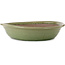 Round green bonsai pot by Seizan (Reihou, Kataoka Katsushi, master Seizan kiln) - 525 x 525 x 132 mm