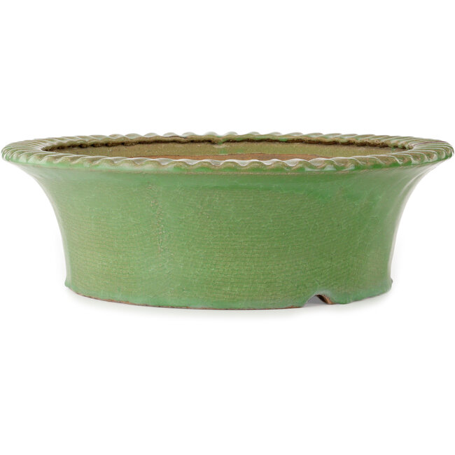 Maceta redonda verde para bonsái de Hattori - 445 x 445 x 140 mm