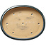 Oval green bonsai pot by Reihou (Bonsai Matsushita Hiroyuki or Mr. Matsushita Reiji Master) - 564 x 455 x 105 mm