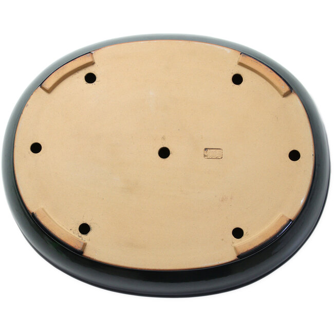 Maceta ovalada para bonsái verde de Reihou (Bonsai Matsushita Hiroyuki o Mr. Matsushita Reiji Master) - 564 x 455 x 105 mm