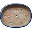 Maceta ovalada azul para bonsái de Yamafusa - 412 x 323 x 88 mm