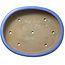 Pot à bonsaï ovale bleu par Seizan (Reihou, Kataoka Katsushi, maître four Seizan) - 500 x 410 x 110 mm