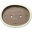 Maceta ovalada beige para bonsái - 473 x 372 x 80 mm