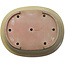 Maceta ovalada para bonsái beige de Seizan (Reihou, Kataoka Katsushi, maestro del horno Seizan) - 520 x 422 x 115 mm