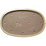 Pot à bonsaï ovale beige par Seizan (Reihou, Kataoka Katsushi, maître four Seizan) - 694 x 443 x 55 mm