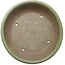 Round green bonsai pot by Seizan (Reihou, Kataoka Katsushi, master Seizan kiln) - 525 x 525 x 132 mm