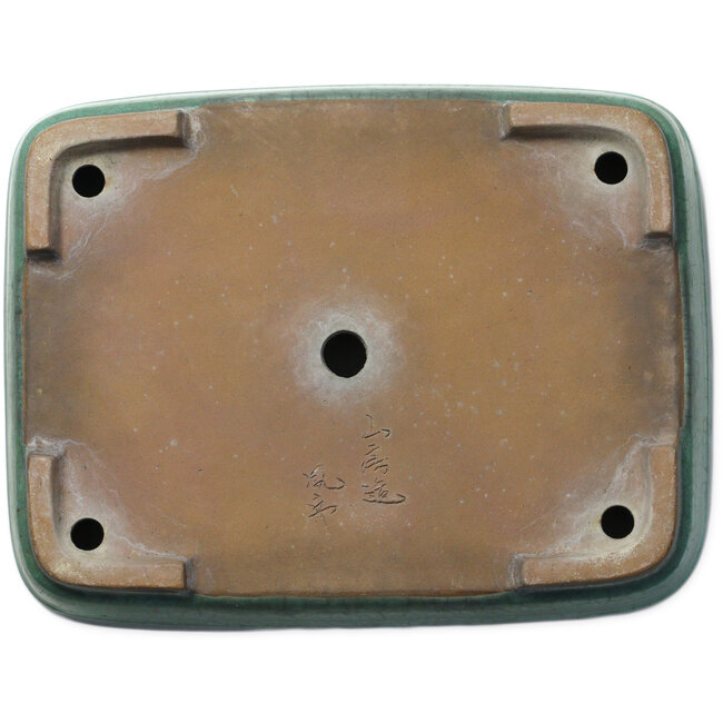 Rechthoekige groene bonsaipot van Yamafusa - 376 x 285 x 100 mm
