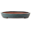 Maceta ovalada para bonsái azul de Seizan (Reihou, Kataoka Katsushi, maestro del horno Seizan) - 605 x 385 x 60 mm