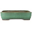 Rectangular green bonsai pot by Yamafusa - 376 x 285 x 100 mm