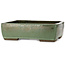 Vaso bonsai rettangolare verde di Seizan (Reihou, Kataoka Katsushi, forno del maestro Seizan) - 330 x 250 x 97 mm