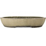 Oval off-white bonsai pot by Aiba Koyou - 545 x 455 x 100 mm