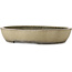 Oval off-white bonsai pot by Aiba Koyou - 545 x 455 x 100 mm