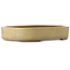 Oval beige bonsai pot - 670 x 543 x 118 mm