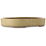 Oval beige bonsai pot - 670 x 543 x 118 mm