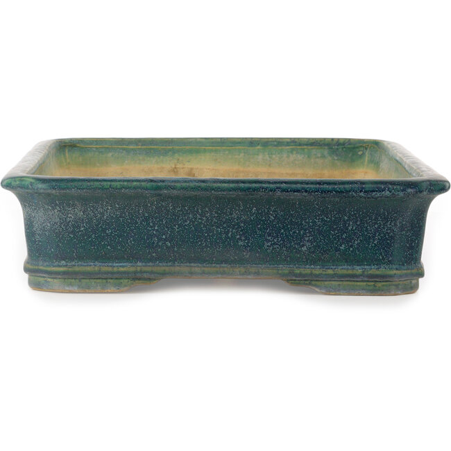 Maceta rectangular verde para bonsái de Shuhou - 560 x 403 x 100 mm