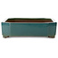 Rectangular green bonsai pot by Yamaaki Toshio (third generation) - 494 x 373 x 100 mm