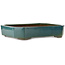 Rectangular green bonsai pot by Yamaaki Toshio (third generation) - 494 x 373 x 100 mm