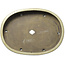 Pot à bonsaï ovale beige de Haru Matsu - 620 x 456 x 105 mm