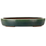 Ovale groene bonsaipot van Yamaaki Toshio (derde generatie) - 455 x 340 x 75 mm