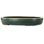 Vaso bonsai ovale verde di Yamaaki Toshio (terza generazione) - 455 x 340 x 75 mm