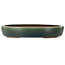 Ovale groene bonsaipot van Yamaaki Toshio (derde generatie) - 455 x 340 x 75 mm