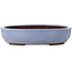 Oval light blue bonsai pot by Yamaaki Toshio (third generation) - 435 x 355 x 90 mm