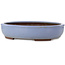 Oval light blue bonsai pot by Yamaaki Toshio (third generation) - 435 x 355 x 90 mm