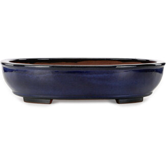  Kakuzan 477 mm oval blue bonsai pot by Kakuzan, Tokoname, Japan