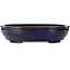 Ovaler blauer Bonsai-Topf von Kakuzan – 477 x 365 x 108 mm