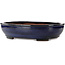 Pot ovale bleu pour bonsaï de Kakuzan - 477 x 365 x 108 mm