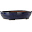 Oval blue bonsai pot by Kakuzan - 477 x 365 x 108 mm