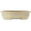 Pot à bonsaï ovale beige de Kakuzan - 716 x 575 x 170 mm