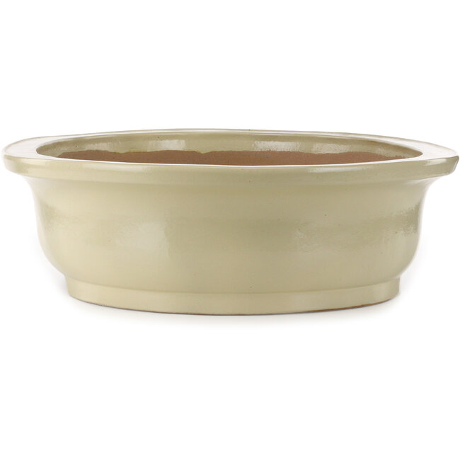 Pot à bonsaï ovale beige de Kakuzan - 716 x 575 x 170 mm