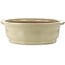 Pot à bonsaï ovale beige de Kakuzan - 716 x 575 x 170 mm