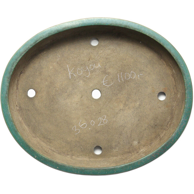Ovale groene bonsaipot van Kouhou - 494 x 407 x 80 mm