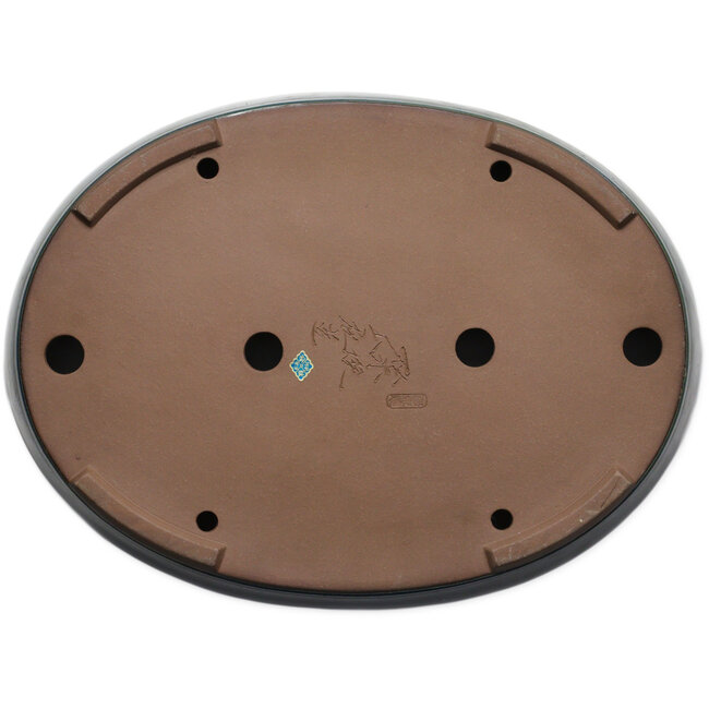 Ovaler grüner Bonsai-Topf von Yamaaki Toshio (dritte Generation) – 455 x 340 x 75 mm