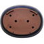 Pot ovale bleu pour bonsaï de Kakuzan - 477 x 365 x 108 mm