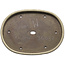 Pot à bonsaï ovale beige par Terahata Satomi Mazan - 630 x 465 x 65 mm
