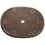 Maceta ovalada para bonsái beige de Terahata Satomi Mazan - 630 x 465 x 65 mm
