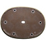 Ovale beige bonsaipot van Terahata Satomi Mazan - 630 x 465 x 65 mm
