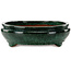 Pot ovale vert pour bonsaï de Shuhou - 520 x 420 x 130 mm