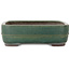 Rectangular green bonsai pot by Yamaaki Toshio (third generation) - 380 x 309 x 114 mm