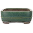 Rechthoekige groene bonsaipot van Yamaaki Toshio (derde generatie) - 380 x 309 x 114 mm