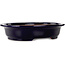 Maceta ovalada para bonsái azul oscuro de Seizan (Reihou, Kataoka Katsushi, maestro del horno Seizan) - 410 x 325 x 95 mm