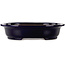 Vaso bonsai ovale blu scuro di Seizan (Reihou, Kataoka Katsushi, forno del maestro Seizan) - 410 x 325 x 95 mm