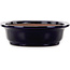 Maceta ovalada para bonsái azul oscuro de Seizan (Reihou, Kataoka Katsushi, maestro del horno Seizan) - 410 x 325 x 95 mm
