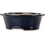 Vaso bonsai ovale blu scuro di Seizan (Reihou, Kataoka Katsushi, forno del maestro Seizan) - 476 x 404 x 150 mm