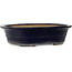 Ovaler dunkelblauer Bonsaitopf von Seizan (Reihou, Kataoka Katsushi, Meister Seizan-Ofen) – 557 x 432 x 155 mm